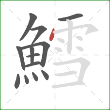 鱈的笔顺第13画：点