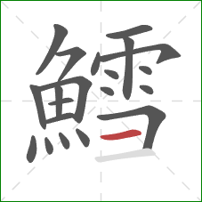 鱈的笔顺第21画：横