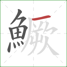 鱖的笔顺第12画：横