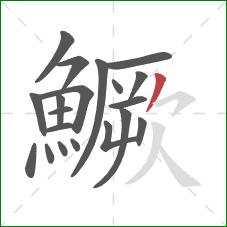 鱖的笔顺第20画：撇