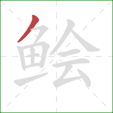 鲙的笔顺第1画：撇