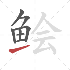 鲙的笔顺第8画：提