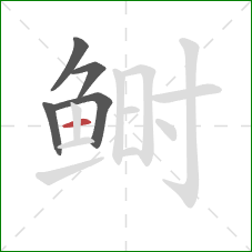 鲥的笔顺第5画:横 鲥的笔顺第5画:横