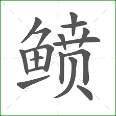 鲼的笔顺