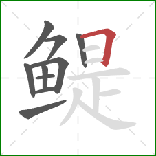 鳀的笔顺第10画：横折