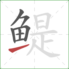 鳀的笔顺第8画：提