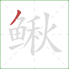 鳅的笔顺第1画：撇