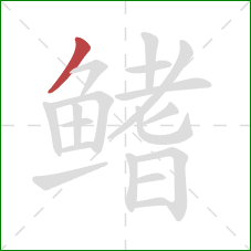 鳍的笔顺第1画：撇