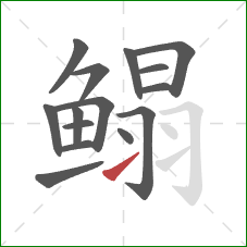 鳎的笔顺第15画：提
