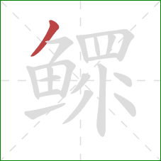 鳏的笔顺第1画：撇