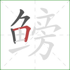 鳑的笔顺第4画：横折