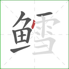 鳕的笔顺第10画：点