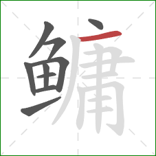 鳙的笔顺第10画：横