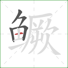 鳜的笔顺第5画：横