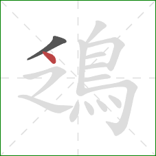 鴔的笔顺第2画：点