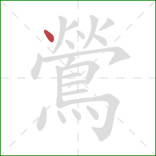 鶯的笔顺第1画：点