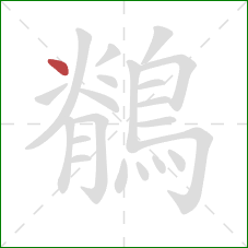 鶺的笔顺第1画：点