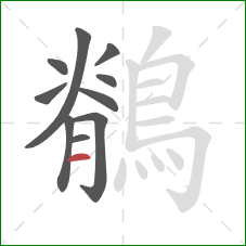 鶺的笔顺第10画：横