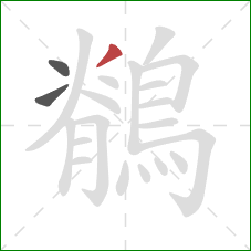 鶺的笔顺第3画：撇