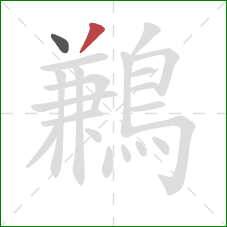 鶼的笔顺第2画：撇