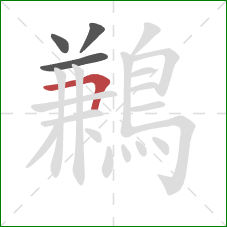 鶼的笔顺第4画：横折