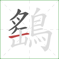 鷂的笔顺第7画：横