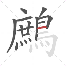 鷓的笔顺第16画：横