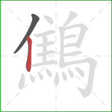 鷦的笔顺第2画：竖