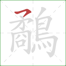 鷸的笔顺第1画：横钩