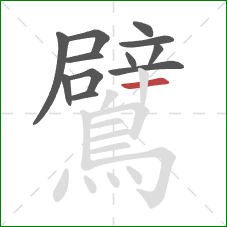 鷿的笔顺第12画：横
