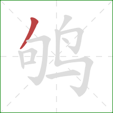 鸲的笔顺第1画：撇
