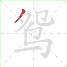 鸳的笔顺第1画：撇
