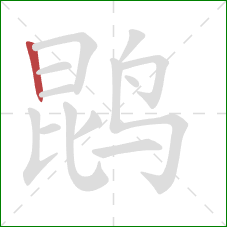 鹍的笔顺第1画：竖