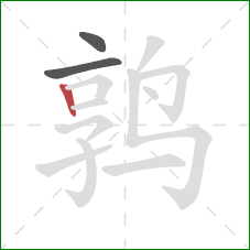鹑的笔顺第3画：竖