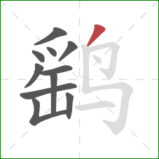 鹞的笔顺第11画：撇