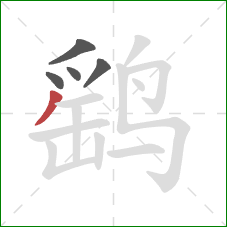 鹞的笔顺第5画：撇