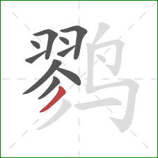 鹨的笔顺第10画：撇
