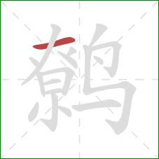 鹩的笔顺第1画:横 鹩的笔顺第1画:横