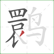 鹮的笔顺第12画：撇
