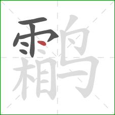 鹴的笔顺第7画:点 鹴的笔顺第7画:点