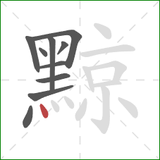 黥的笔顺第10画：点