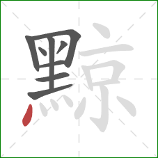 黥的笔顺第9画：点