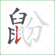鼢的笔顺第10画：竖提