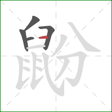 鼢的笔顺第5画：横