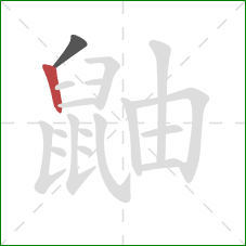 鼬的笔顺第2画：竖