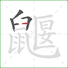 鼴的笔顺第5画：横