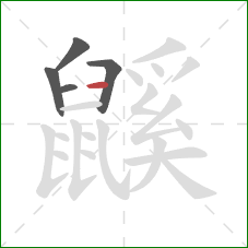 鼷的笔顺第5画：横