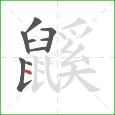 鼷的笔顺第9画：点