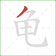 龟的笔顺第1画：撇